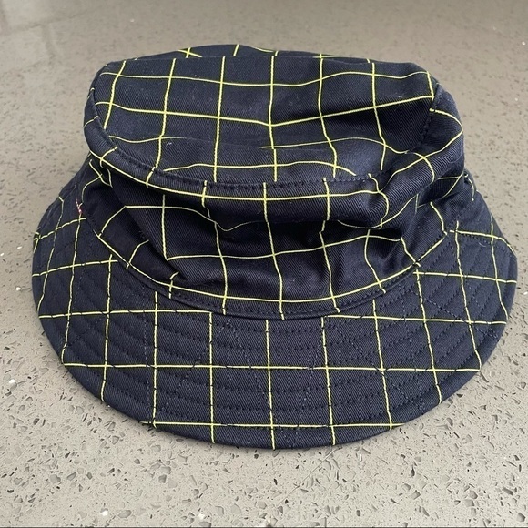 Herschel Denim Supply Navy Yellow Lines Bucket Hat - Picture 3 of 10
